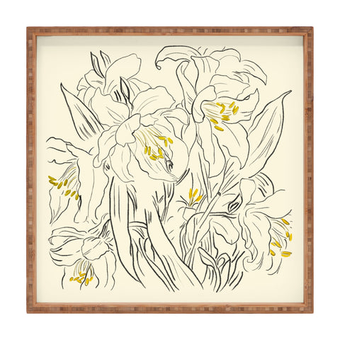ThingDesign Minimalist Garden flowers Square Tray