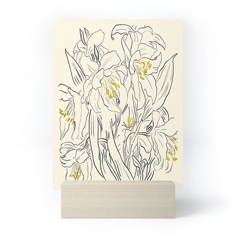 ThingDesign Minimalist Garden flowers Mini Art Print