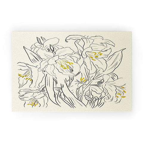 ThingDesign Minimalist Garden flowers Welcome Mat