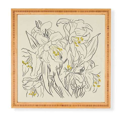 ThingDesign Minimalist Garden flowers Framed Wall Art