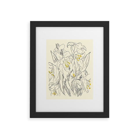 ThingDesign Minimalist Garden flowers Framed Art Print