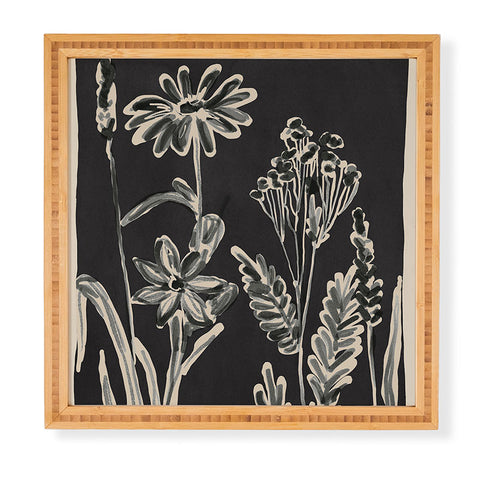 ThingDesign Minimalist wildflowers 3 Framed Wall Art
