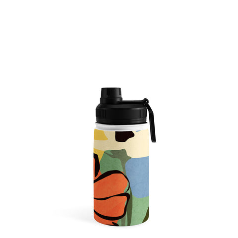 ThingDesign Modern Abstract Art Flowers 14 Water Bottle