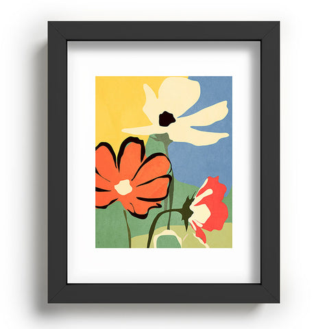 ThingDesign Modern Abstract Art Flowers 14 Recessed Framing Rectangle