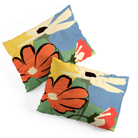 ThingDesign Modern Abstract Art Flowers 14 Pillow Shams