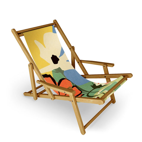 ThingDesign Modern Abstract Art Flowers 14 Sling Chair