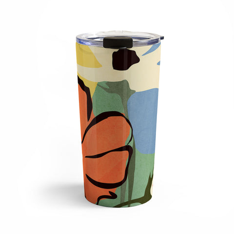 ThingDesign Modern Abstract Art Flowers 14 Travel Mug