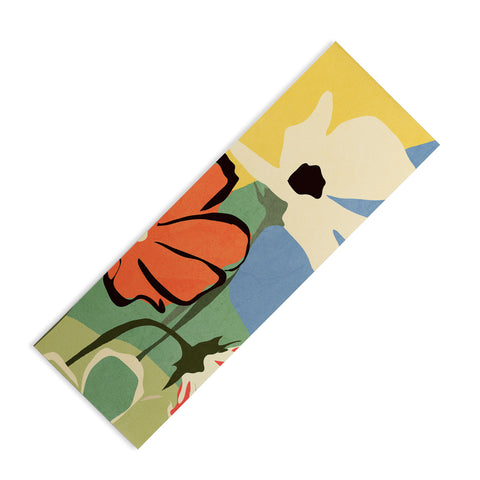 ThingDesign Modern Abstract Art Flowers 14 Yoga Mat