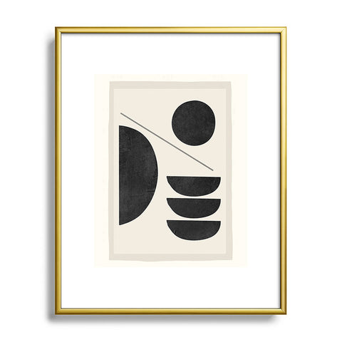 ThingDesign Modern Abstract Minimal Shapes 187 Metal Framed Art Print