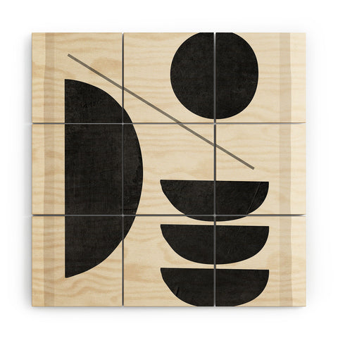 ThingDesign Modern Abstract Minimal Shapes 187 Wood Wall Mural