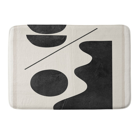 ThingDesign Modern Abstract Minimal Shapes 188 Memory Foam Bath Mat
