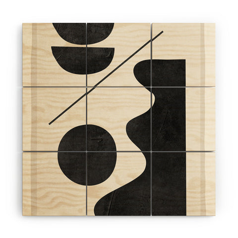 ThingDesign Modern Abstract Minimal Shapes 188 Wood Wall Mural