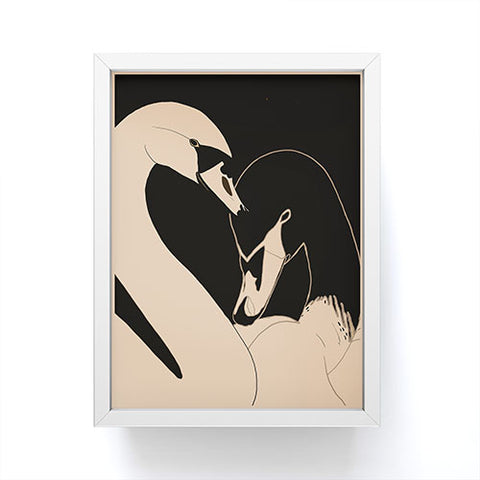 ThingDesign Two Swans I Framed Mini Art Print