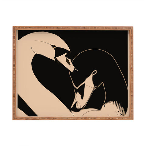 ThingDesign Two Swans I Rectangular Tray