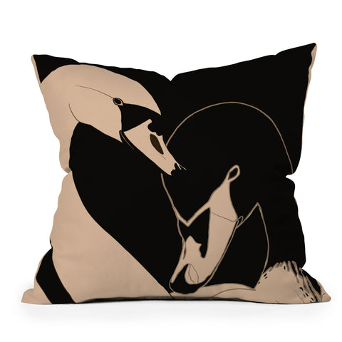 ThingDesign Two Swans I Throw Pillow