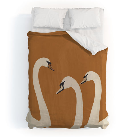 ThingDesign White Swans 2 Duvet Cover