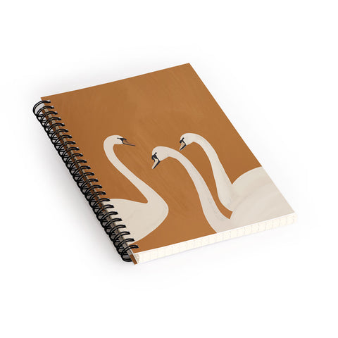 ThingDesign White Swans 2 Spiral Notebook