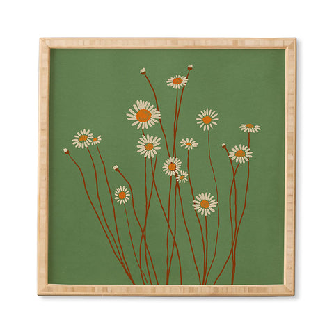 ThingDesign Wild Daisy Flowers 5 Framed Wall Art