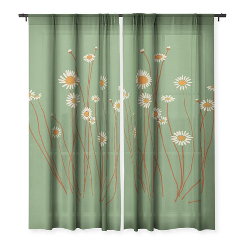 ThingDesign Wild Daisy Flowers 5 Sheer Non Repeat