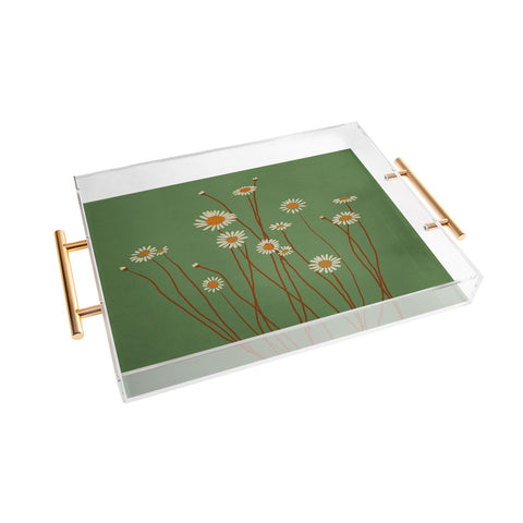 ThingDesign Wild Daisy Flowers 5 Acrylic Tray