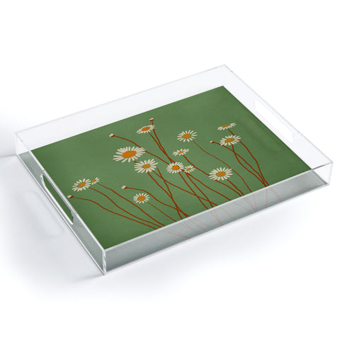 ThingDesign Wild Daisy Flowers 5 Acrylic Tray