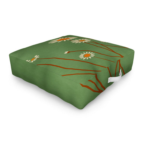 ThingDesign Wild Daisy Flowers 5 Outdoor Floor Cushion