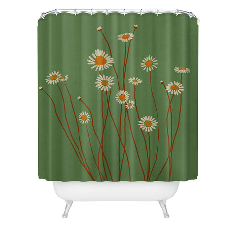 ThingDesign Wild Daisy Flowers 5 Shower Curtain
