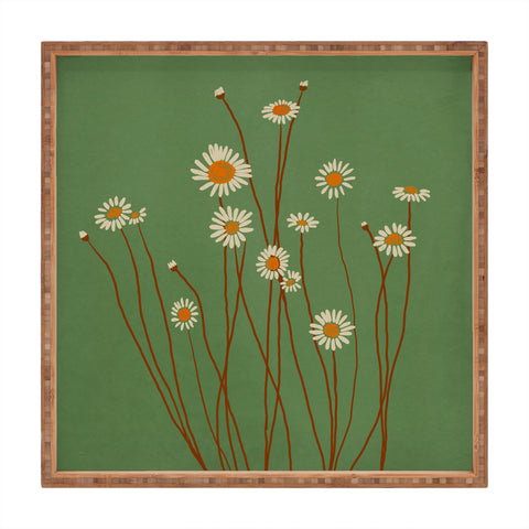ThingDesign Wild Daisy Flowers 5 Square Tray