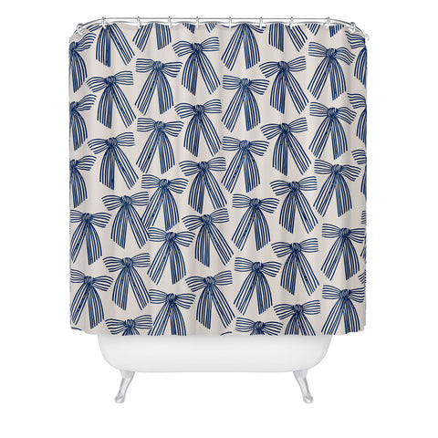 ThirtyOne Illustrations baubles bows bn artboard 1 Shower Curtain