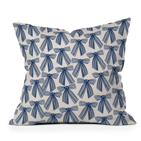 ThirtyOne Illustrations baubles bows bn artboard 1 Outdoor Throw Pillow