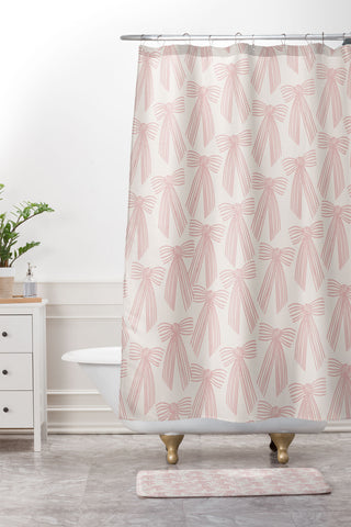 ThirtyOne Illustrations baubles bows bn artboard 3 Shower Curtain And Mat