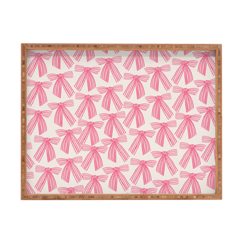 ThirtyOne Illustrations baubles bows bn artboard 5 Rectangular Tray