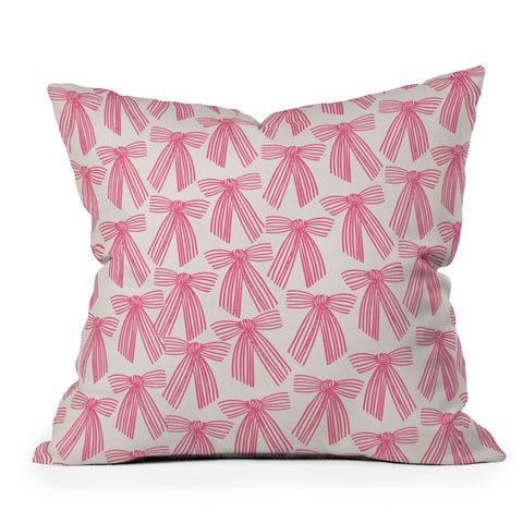 ThirtyOne Illustrations baubles bows bn artboard 5 Outdoor Throw Pillow