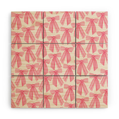 ThirtyOne Illustrations baubles bows bn artboard 5 Wood Wall Mural