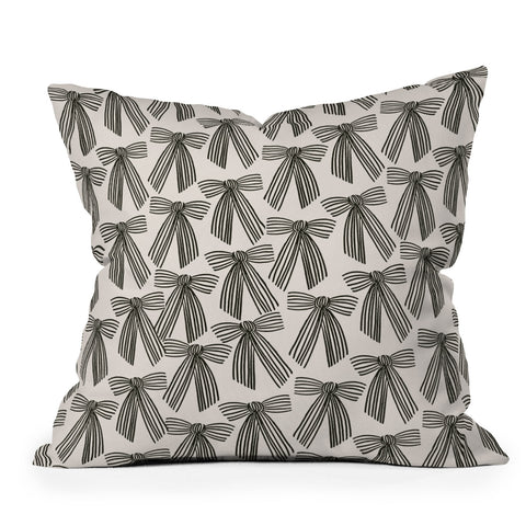 ThirtyOne Illustrations Bows Outdoor Throw Pillow