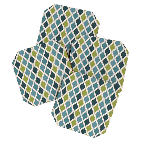 ThirtyOne Illustrations Chartreuse Diammondback Coaster Set