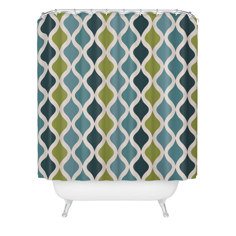 ThirtyOne Illustrations Chartreuse Diammondback Shower Curtain
