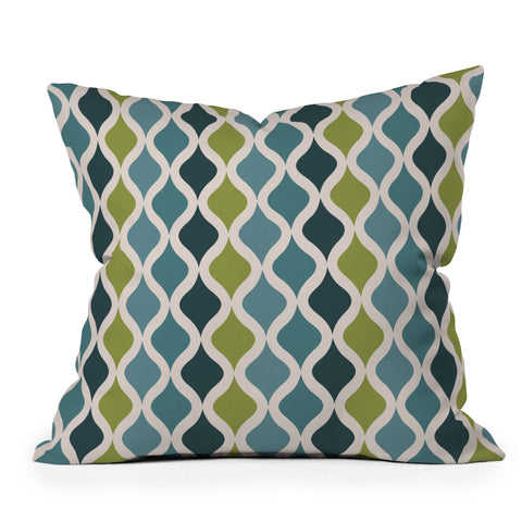 ThirtyOne Illustrations Chartreuse Diammondback Outdoor Throw Pillow