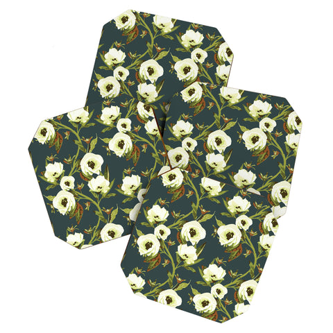 ThirtyOne Illustrations Circa in Olive Coaster Set