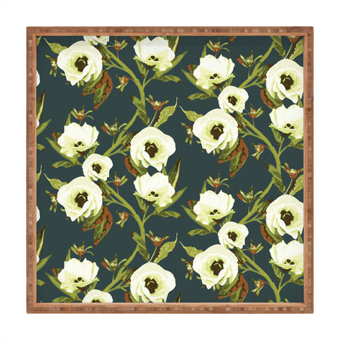 ThirtyOne Illustrations Circa in Olive Square Tray