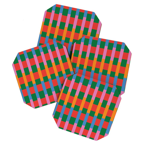 ThirtyOne Illustrations Geo Mix Tile Coaster Set