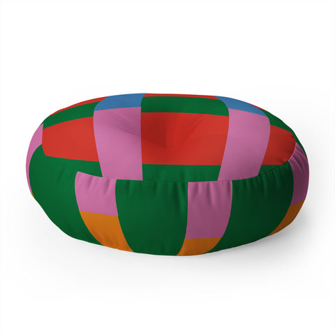 ThirtyOne Illustrations Geo Mix Tile Floor Pillow Round