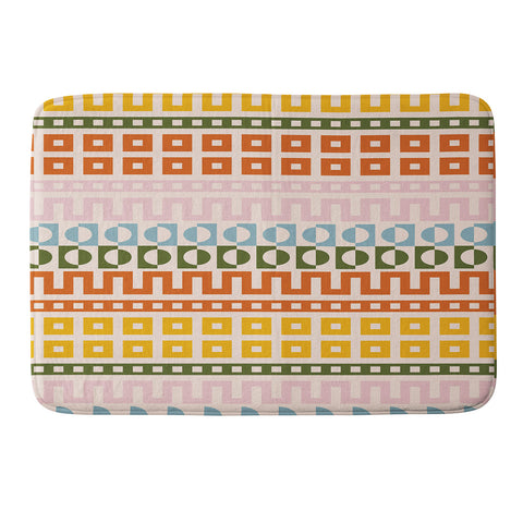 ThirtyOne Illustrations Granny Square Retro Memory Foam Bath Mat