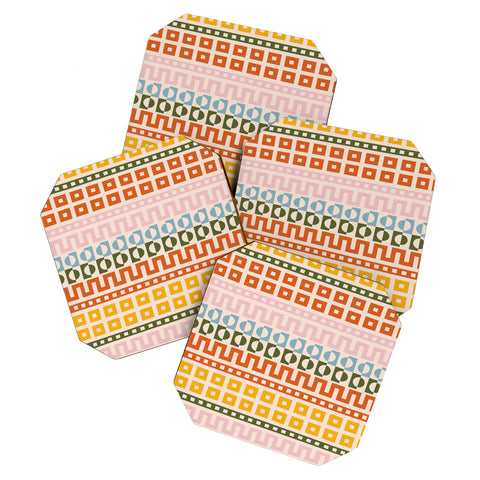ThirtyOne Illustrations Granny Square Retro Coaster Set