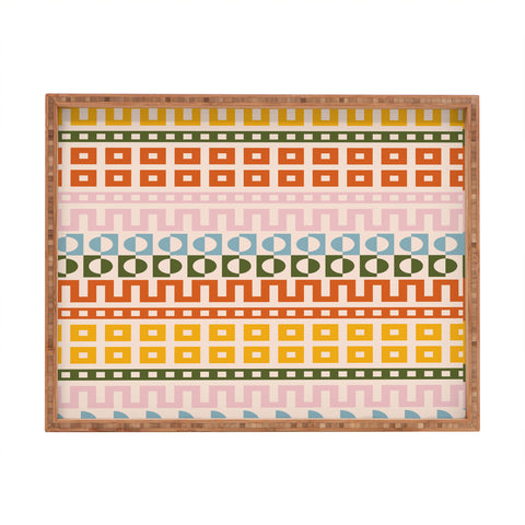 ThirtyOne Illustrations Granny Square Retro Rectangular Tray