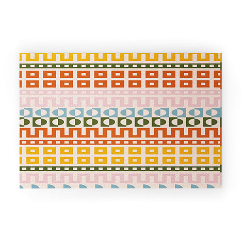 ThirtyOne Illustrations Granny Square Retro Welcome Mat