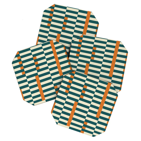 ThirtyOne Illustrations Latter Teal Coaster Set