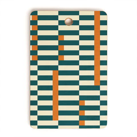 ThirtyOne Illustrations Latter Teal Cutting Board Rectangle