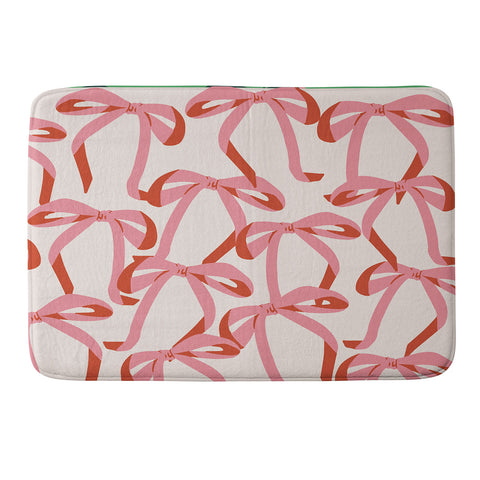 ThirtyOne Illustrations Pink Champagne Bows Memory Foam Bath Mat