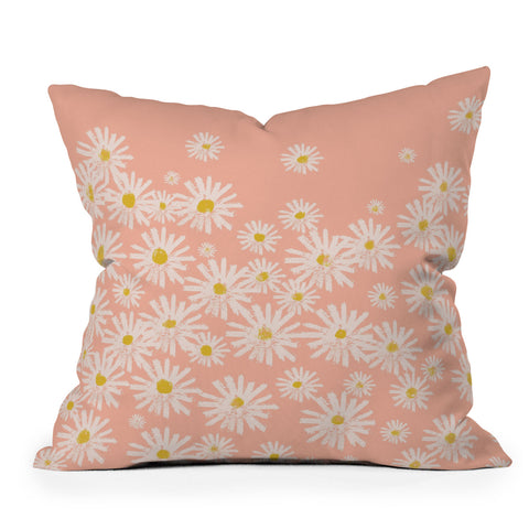 ThirtyOne Illustrations Pink Daisy I Outdoor Throw Pillow